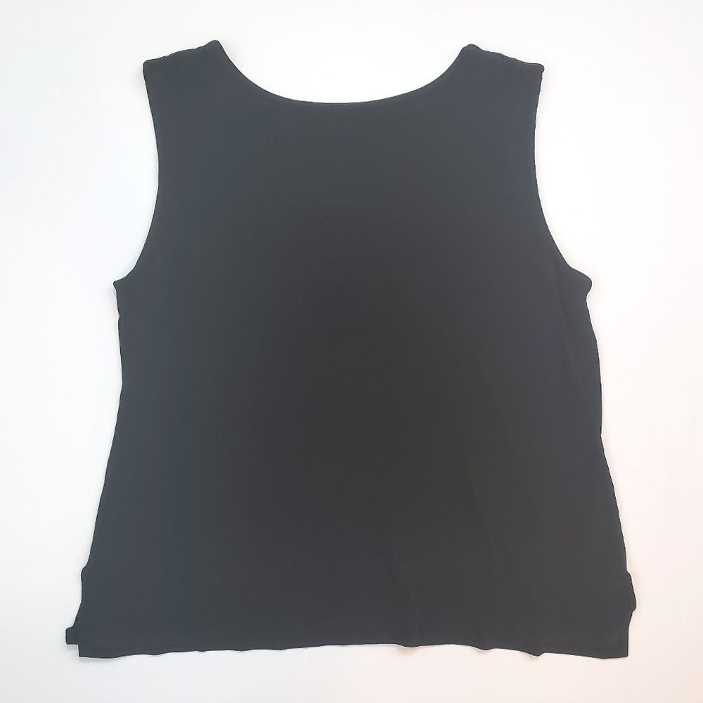 Chicos Travelers 3 Tank Top Black Slinky Knit XL